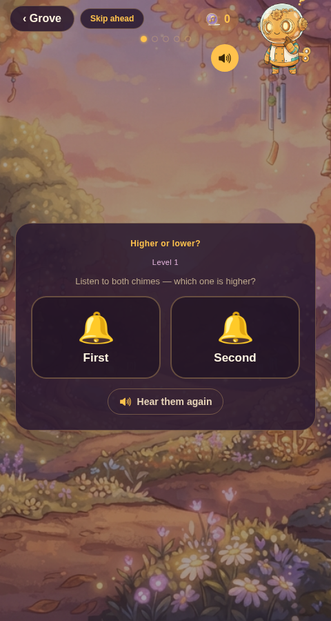 Chime Grove — a music challenge in the Jambolino app